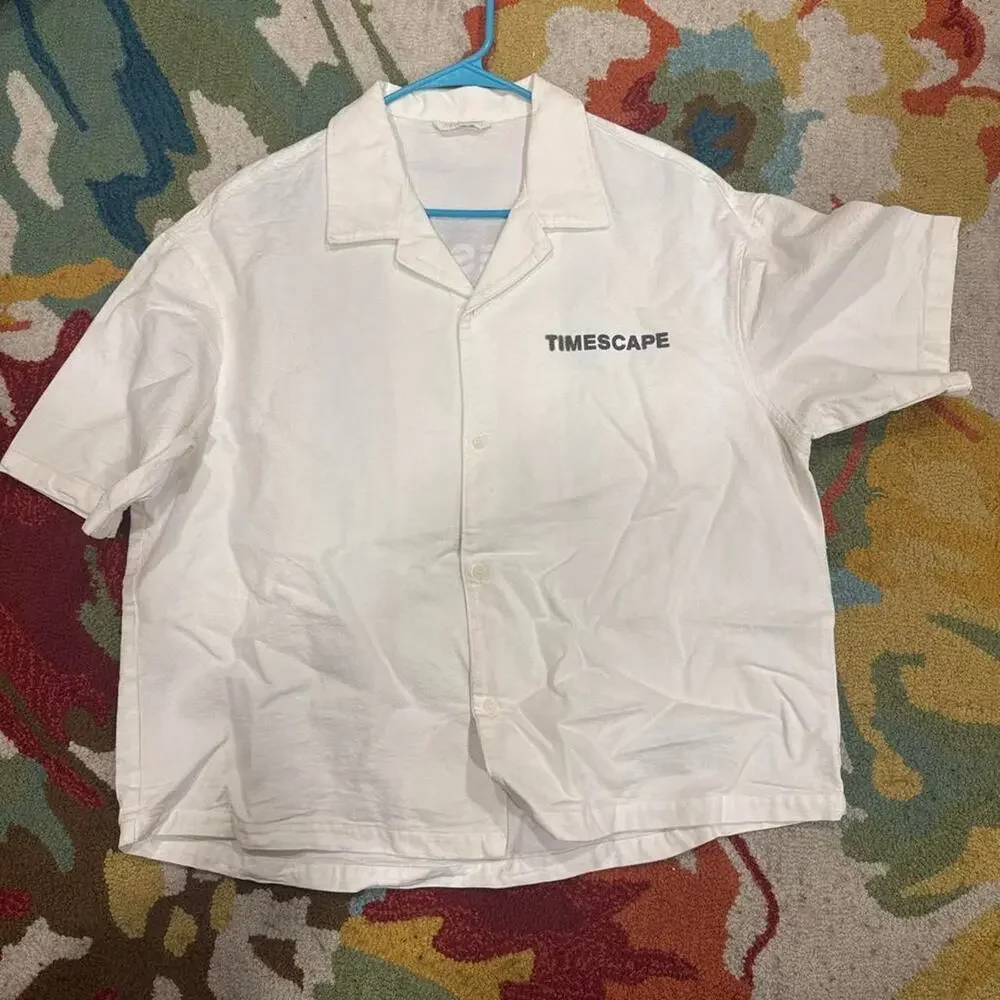 White timescape shirt with graphic